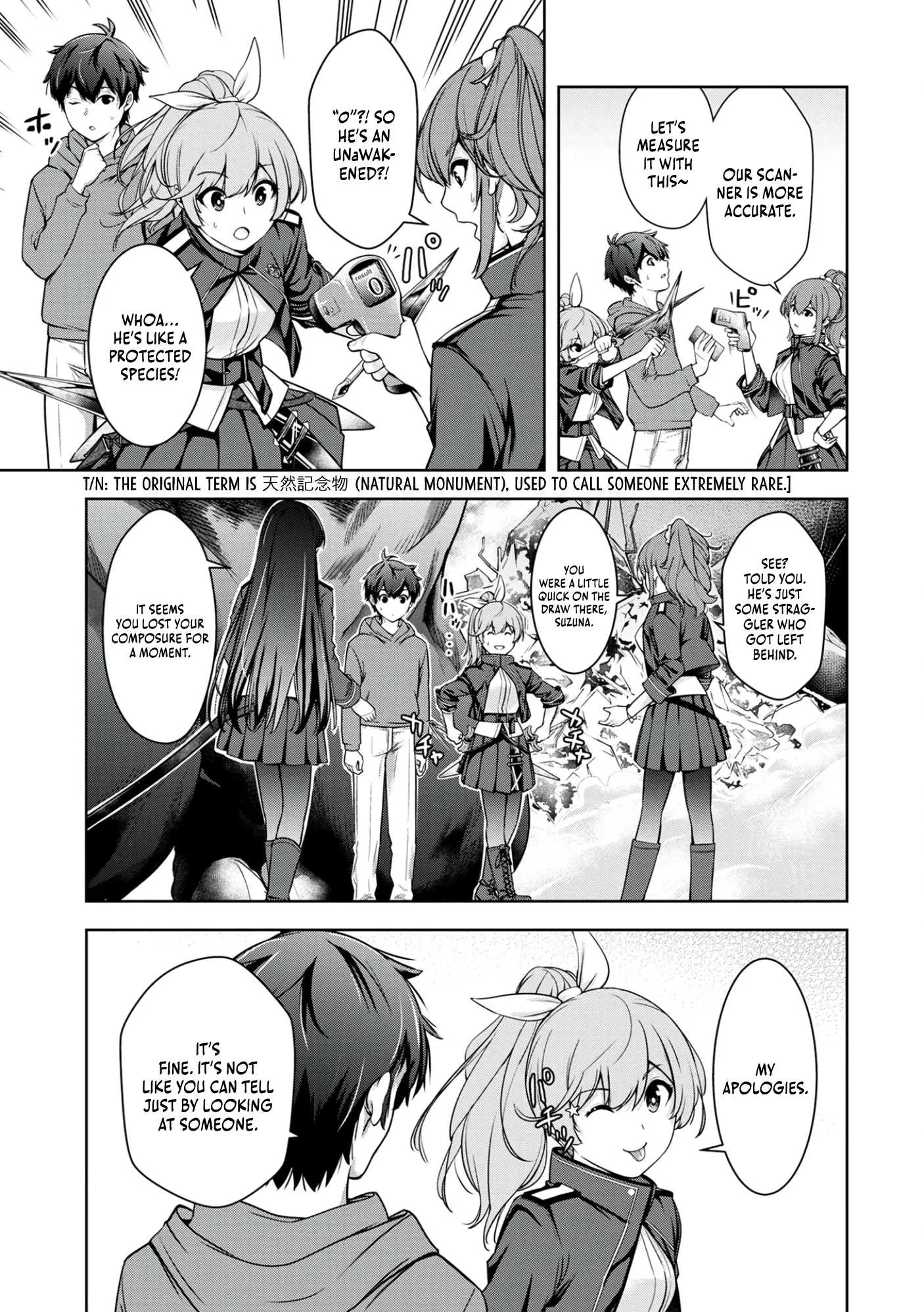 Kamigami no Kennou wo Ayatsurishi Mono ~Nouryoku Suuchi "0" de Sagesumareteiru Ore da ga, Jitsu wa Sekai Saikyou no Ikkaku~ Chapter 2 page 6
