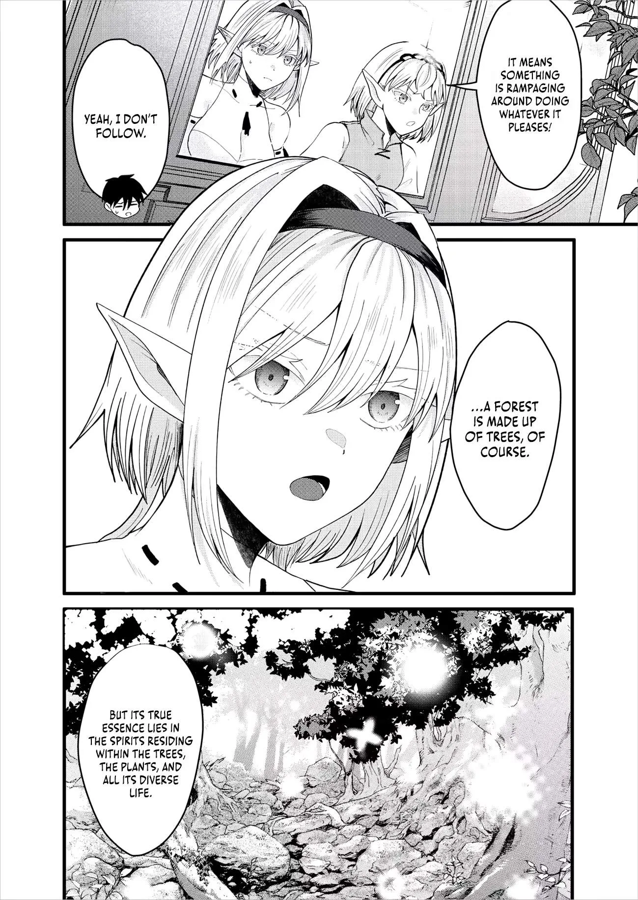 "Sono Hen no Kusa demo Kuttoke" to Tsuihou Sareta Munou Skill [Shokubutsugui] Mochi Tenseisha, Elf no Sato de Maboroshi no Shokubutsu o Tabete Musou Suru Chapter 34 page 9