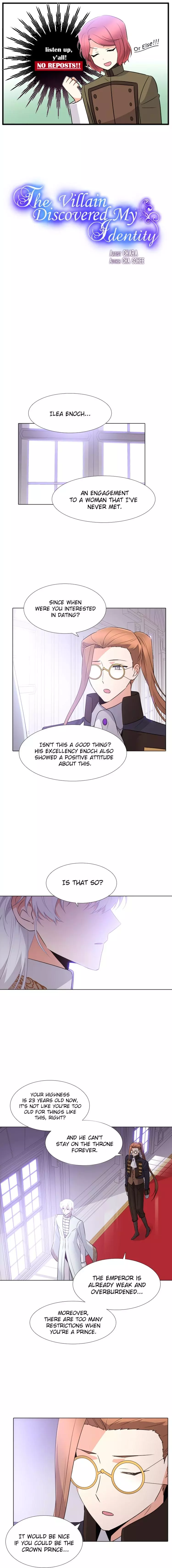 The Villain Discovered My Identity Chapter 8 page 1