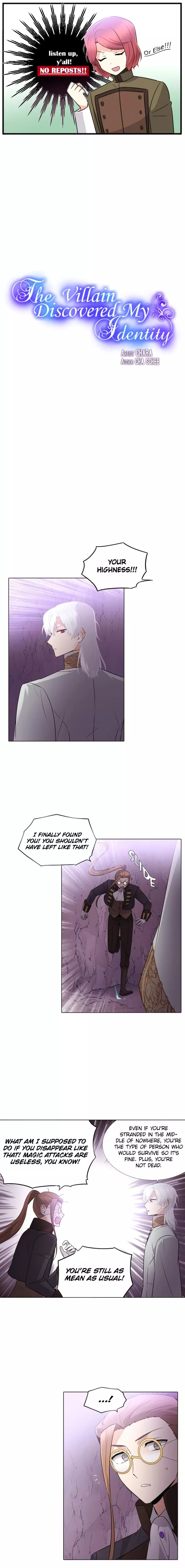 The Villain Discovered My Identity Chapter 11 page 1