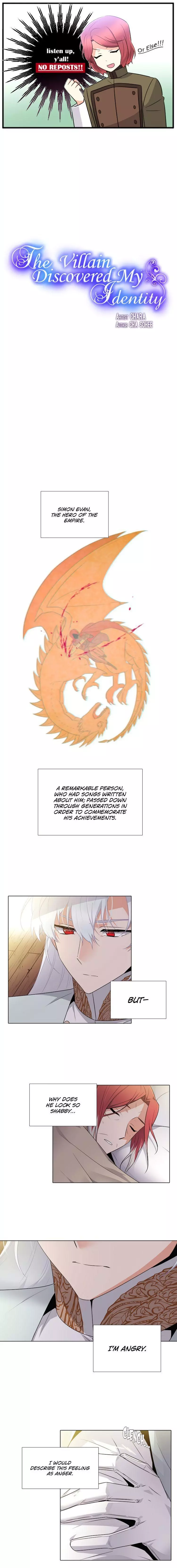 The Villain Discovered My Identity Chapter 12 page 1