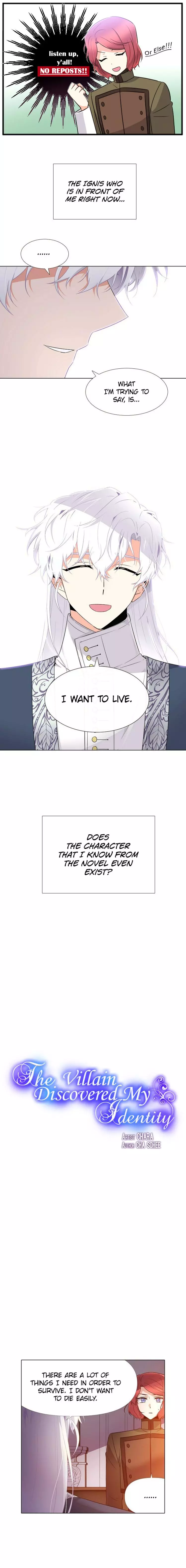 The Villain Discovered My Identity Chapter 16 page 1