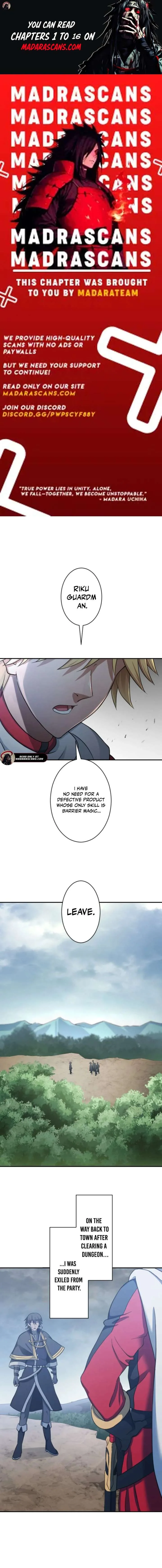 The Exiled Strongest Barrier Mage Wants a Peaceful Journey with His Wife Chapter 1 page 1