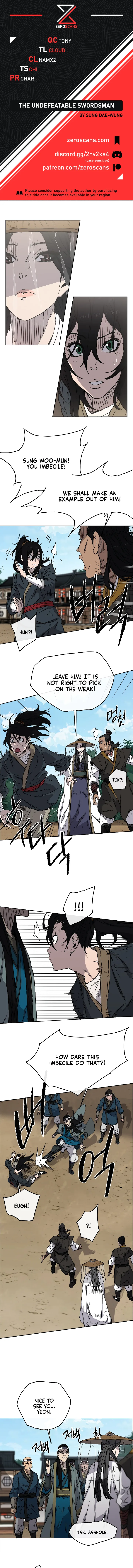 The Undefeatable Swordsman Chapter 3 page 1