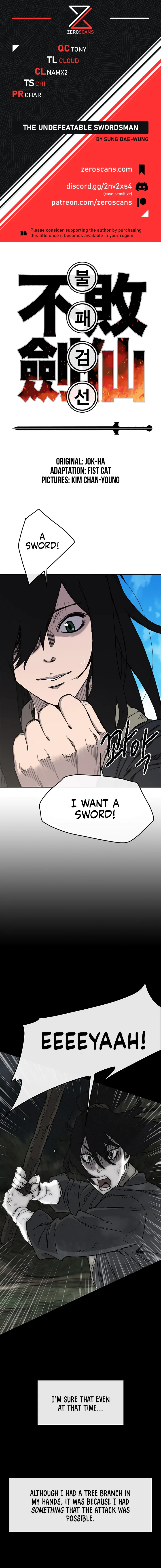 The Undefeatable Swordsman Chapter 10 page 1