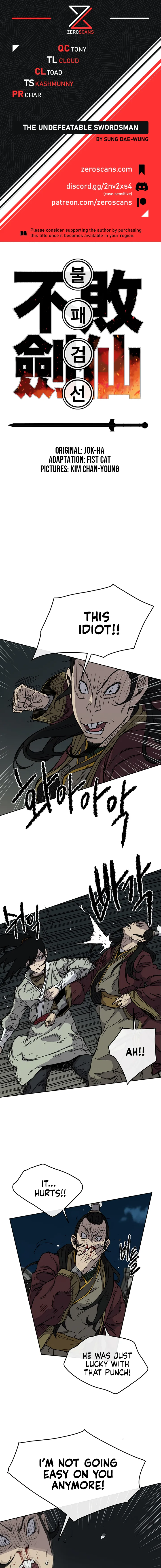 The Undefeatable Swordsman Chapter 12 page 1