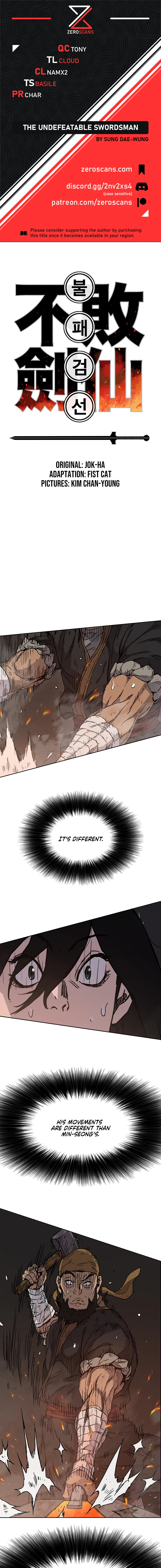 The Undefeatable Swordsman Chapter 11 page 1