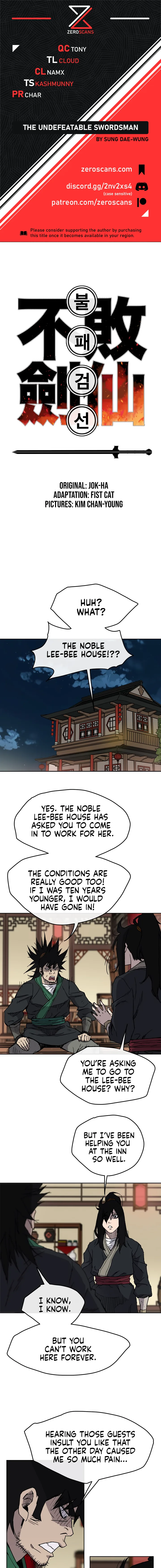 The Undefeatable Swordsman Chapter 14 page 1