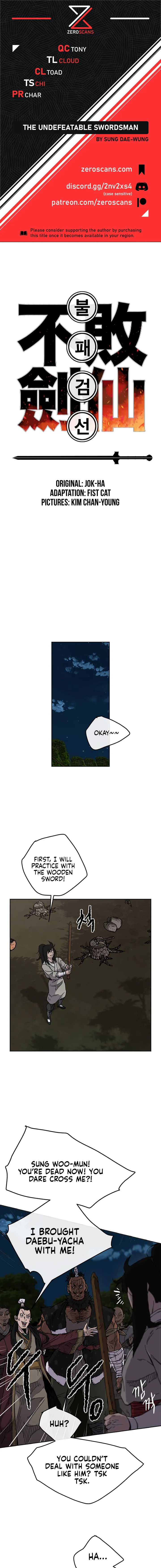 The Undefeatable Swordsman Chapter 13 page 1