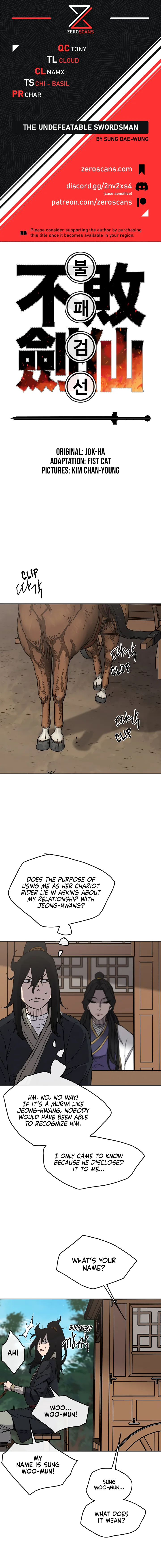 The Undefeatable Swordsman Chapter 18 page 1