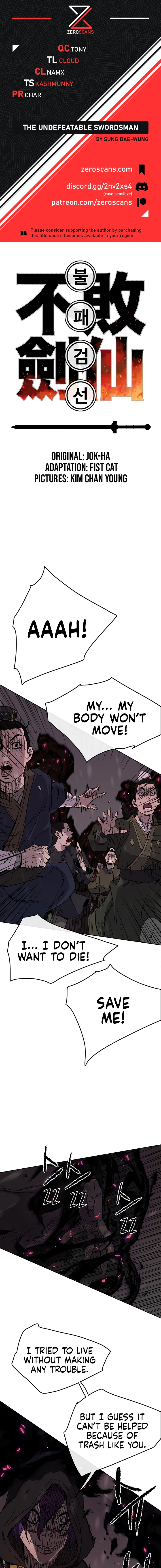 The Undefeatable Swordsman Chapter 21 page 1