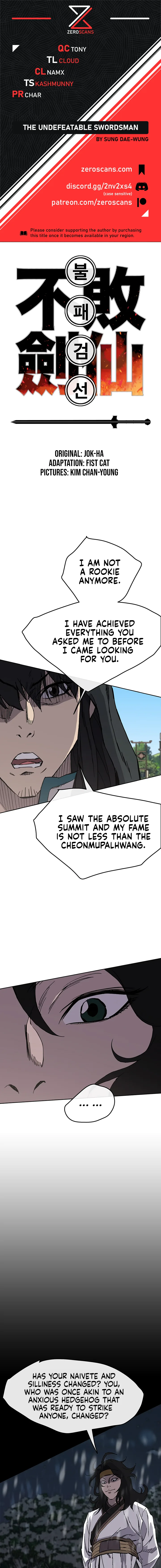 The Undefeatable Swordsman Chapter 20 page 1