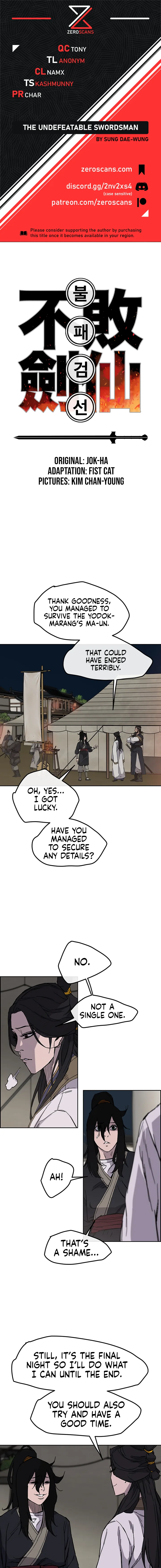 The Undefeatable Swordsman Chapter 22 page 1